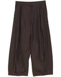 CROQUIS - Curved-Leg Poplin Trousers - Lyst
