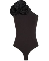 KARL LAGERFELD - Flower One-Shoulder Bodysuit - Lyst