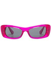 Versace - Sonnenbrille Mit Logo-Gravur - Lyst