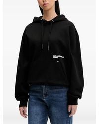 KARL LAGERFELD - Printed Logo Hoodie - Lyst