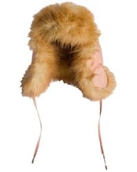 Miu Miu - Technical Fabric And Faux Fur Trapper Hat - Lyst