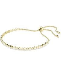 Swarovski - Matrix Tennis Crystal-Embellished Bracelet - Lyst