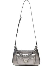 Coccinelle - Chain-Embellished Leather Cross Body Bag - Lyst
