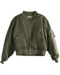 AURALEE - Zip-Up Bomber Jacket - Lyst