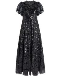 Needle & Thread - Abito Lungo Con Paillettes - Lyst