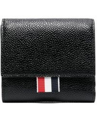 Thom Browne - Rwb Stripe Pebbled Leather Wallet - Lyst