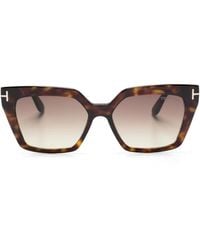 Tom Ford - Lunettes De Soleil À Monture Rectangulaire - Lyst