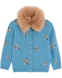 Valentino Garavani - Embroidered Wool Cardigan - Lyst