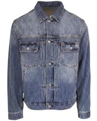 AG Jeans - Button-Fastening Denim Jacket - Lyst