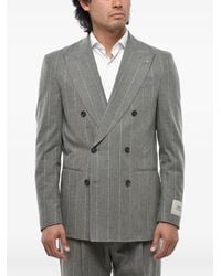 Corneliani - Double-Breasted Pinstripe Suit - Lyst