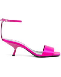 Sergio Rossi - 70Mm Satin Kitten-Heel Sandals - Lyst