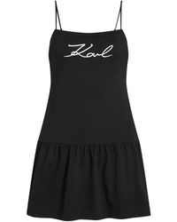KARL LAGERFELD - Signature Jersey Mini Beach Dress - Lyst