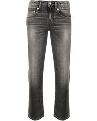 R13 - Halbhohe Cropped-Jeans - Lyst