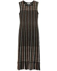 Ulla Johnson - Amina Geometric-Pattern Fringed Midi Dress - Lyst