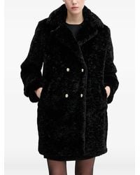 GAUDI - Button-Fastening Textured Coat - Lyst