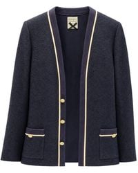 Edward Achour Paris - Contrast-Trim Bouclé Jacket - Lyst