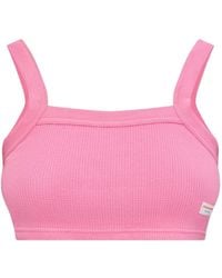 Alexander Wang - Waffle-Knit Logo-Patch Top - Lyst
