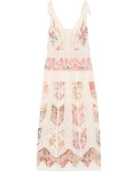 Zimmermann - Daylight Slip Midikleid mit Blumen-Print - Lyst