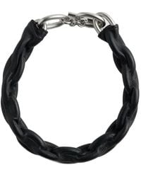 Maison Margiela - Leather-Wrapped Chain Necklace - Lyst