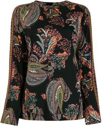 Etro Blouse à imprimé cachemire - Noir