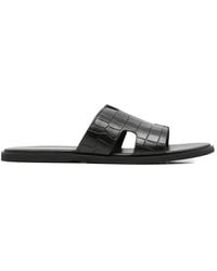 Alberto Gozzi - Croc-Effect Cut-Out Sandals - Lyst