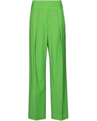 Slacks and Chinos Capri and cropped trousers Christopher John Rogers Cotton Multi-panel Cropped Trousers in Pink Womens Clothing Trousers 