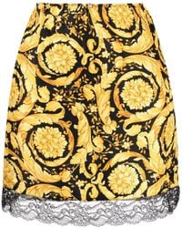 Versace - Barocco-print Silk Inner Skirt - Lyst