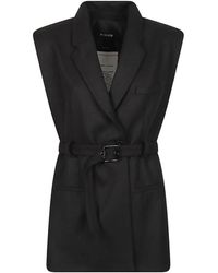 Pinko - Veste Sans Manches À Taille Ceinturée - Lyst