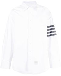 Thom Browne - Overhemd Met Vier Strepen - Lyst
