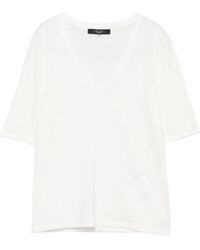 Weekend by Maxmara - ショートスリーブ Vネックトップ - Lyst