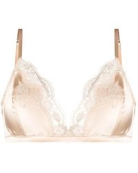 Dolce & Gabbana - Dolce & Gabbana Soft-Cup Satin Bra With Lace Detailing Clothing - Lyst