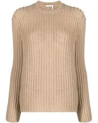Chloé - Crew-Neck Waffle-Knit Jumper - Lyst