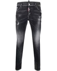 Grey Mens Jeans DSquared² Jeans Save 50% for Men They Stand Out For Their Alternative Style in Black Iconic Jeans Of The House DSquared² Denim Skinny Jeans With Faded Effect By 