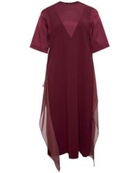 Undercover - Panelled Handkerchief-Hem Midi Dress - Lyst