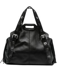 Maje - Miss M Xl Leather Shoulder Bag - Lyst