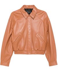JACOB LEE - Cropped Leather Jacket - Lyst