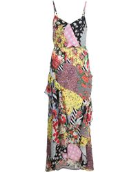 Moschino Jeans - Ruffled Floral-motif Maxi Dress - Lyst