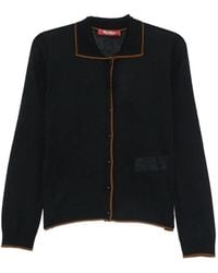 Max Mara - Contrast-Trim Polo-Collar Cardigan - Lyst