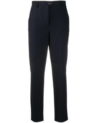 Ferragamo - Gancini-Plaque Straight-Leg Trousers - Lyst