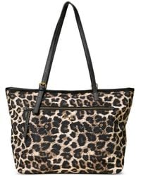 Twinset - Cabas À Imprimé Léopard Et Poche Zippée - Lyst