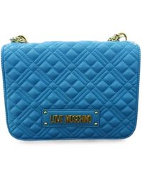 Love Moschino - Quilted Logo-Plaque Clutch Bag - Lyst