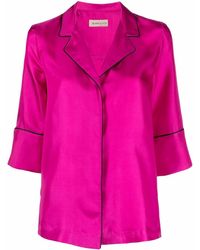 Blanca Vita - Satin-effect Pajama-style Shirt - Lyst