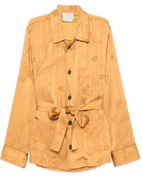 forte_forte - Belted Jacquard Jacket - Lyst