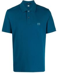 C.P. Company - Logo-Patch Cotton Polo Shirt - Lyst