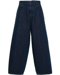 Societe Anonyme - Logo-embroidered Wide Jeans - Lyst