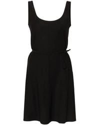 Calvin Klein - Scoop-Neck Twill Minidress - Lyst