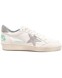 Golden Goose - Ballstar Star Distressed Leather Sneakers - Lyst