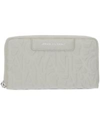 ARMANI EXCHANGE - Logo-Embossed Zip-Around Wallet - Lyst