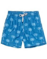 Mc2 Saint Barth - Palm Tree-Print Swim Shorts - Lyst