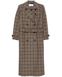 Lardini - Prince Of Wales Check Double-Breasted Coat - Lyst
